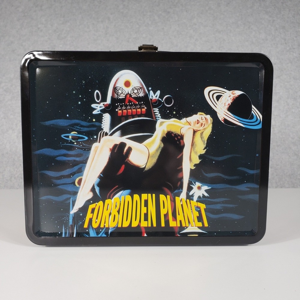Forbidden Planet Vintage Tin Lunch Box Sci-Fi Movie Memorabilia Robby the Robot‎
